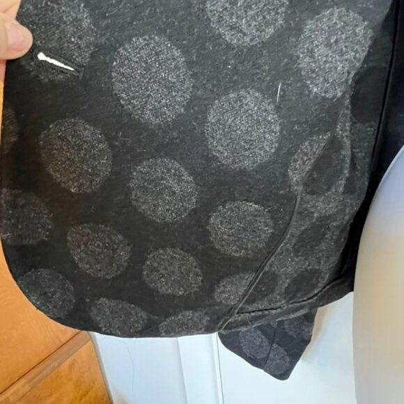 NWOT GAP BLACK & GRAY POLKA DOT WOOL BLEND ACADEMY BLAZER SIZE 10 - Picture 8 of 11